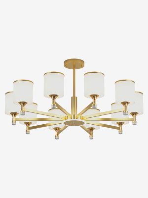 Round Wagon Wheel Chandelier Light